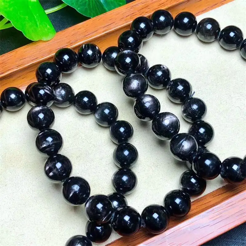 Natural Hypersthene Bracelet Jewelry For Woman Man Fengshui Healing Wealth Beads Crystal Birthday Lucky Gift 1pcs