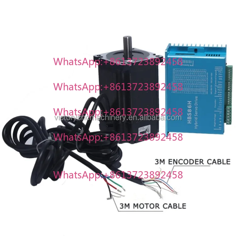 8.5N.m Nema 34 86HSE8.5N Hybrid Closed-loop Step Motor Electric Motor HBS86H Microstepping Driver for Robotic Arm