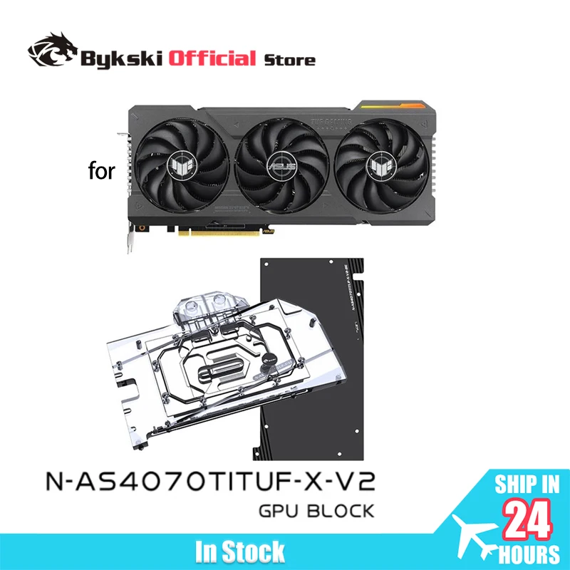 Bykski N-AS4070TITUF-X-V2 GPU Block Use for ASUS TUF RTX 4070Ti 12G GAMING / 4070 Super Dual Video Card Full Cover Design