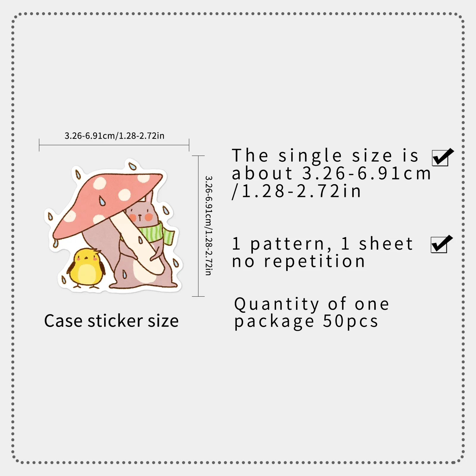 50pcs Hand-Drawn Harvest Fall Autumn Stickers Cozy Animals Waterproof Vinyl Decals for Laptop Phone Journal Bottle Scrapbook