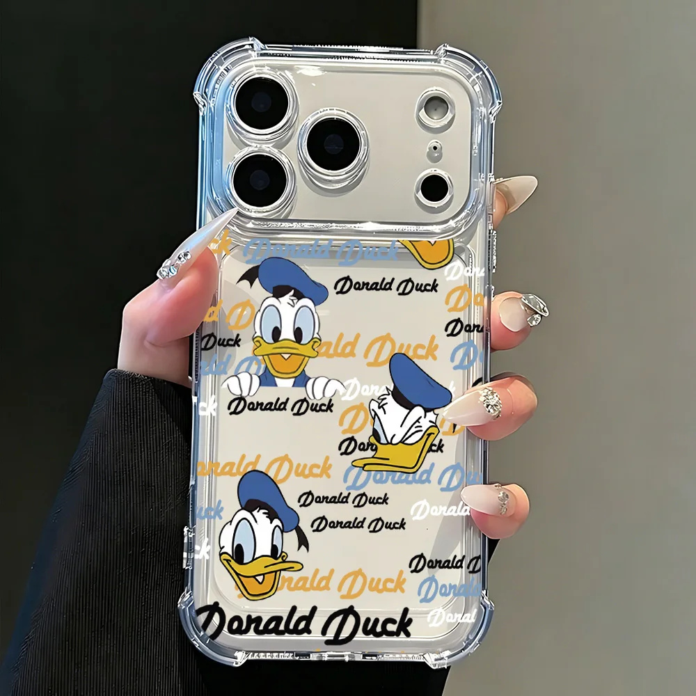 Donalds Daisys Duck Phone Case For iPhone 17 16e 16 15 14 13 12 11 Mini Air Pro Max X XR XSMax 7 8 Plus Anti Fall Transparent view 5