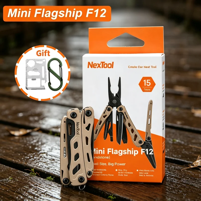 NexTool Mini Flagship F12 15-in-1 Multitool Pliers Folding Tool With Screwdriver Bottle Opener Outdoor EDC Camping Tools