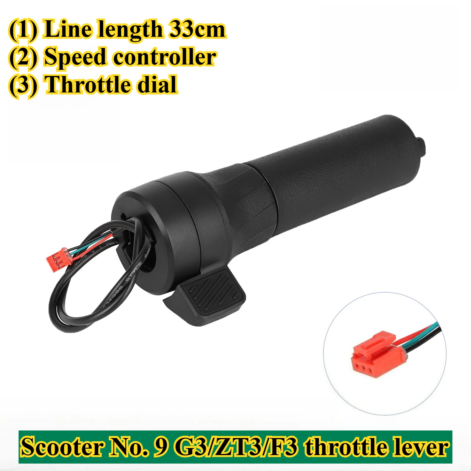 

Подходит для скутера No. 9 G3/ZT3/F3 Рычаг дроссельной заслонки Ручка управления скоростью Рулевое управление Контроллер скорости акселератора