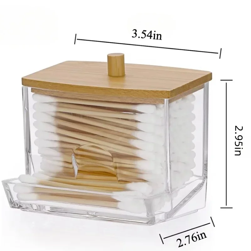 Cotton Swab Dispenser Plastic Ear Stick Swabs Holder Square Toothpick Storage Organizers Bathroom Storage Organization