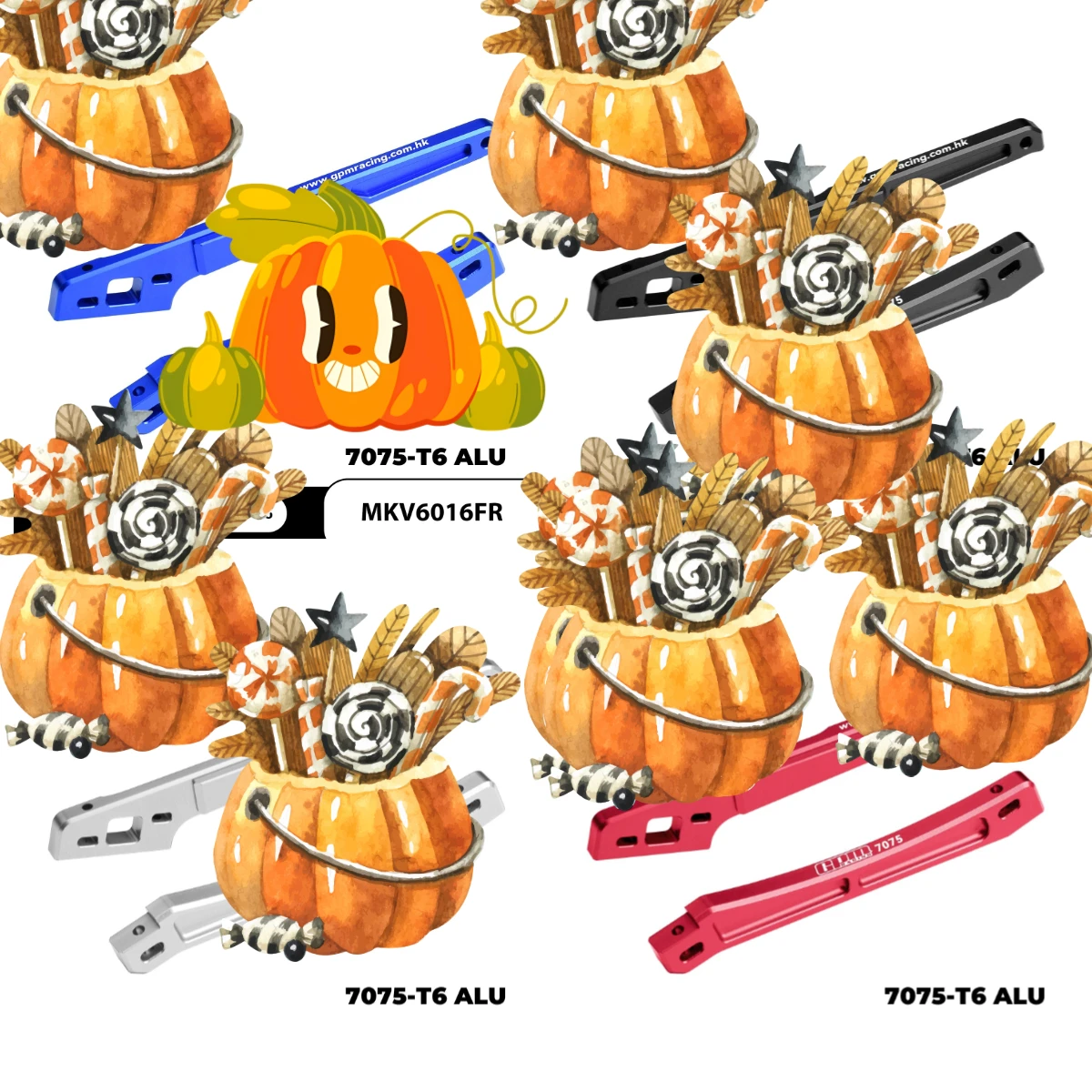 

GPM 7075 Alloy Front &Rear Chassis Brace ARRMA 1/8 Kraton 6S EXB V6 rc cars for adults