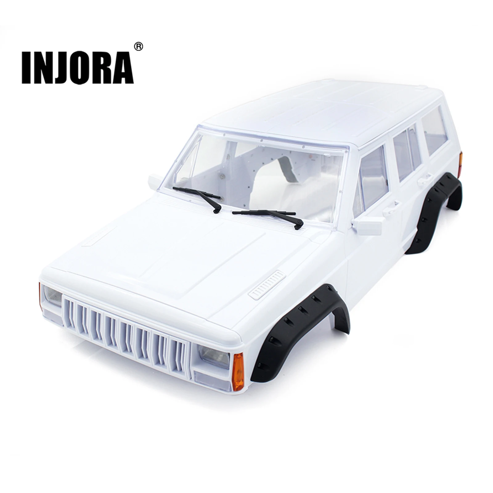 INJORA Hard Plastic 12.3inch 313mm Wheelbase Cherokee Body Shell for 1/10 RC Crawler Axial SCX10 & SCX10 II 90046 90047