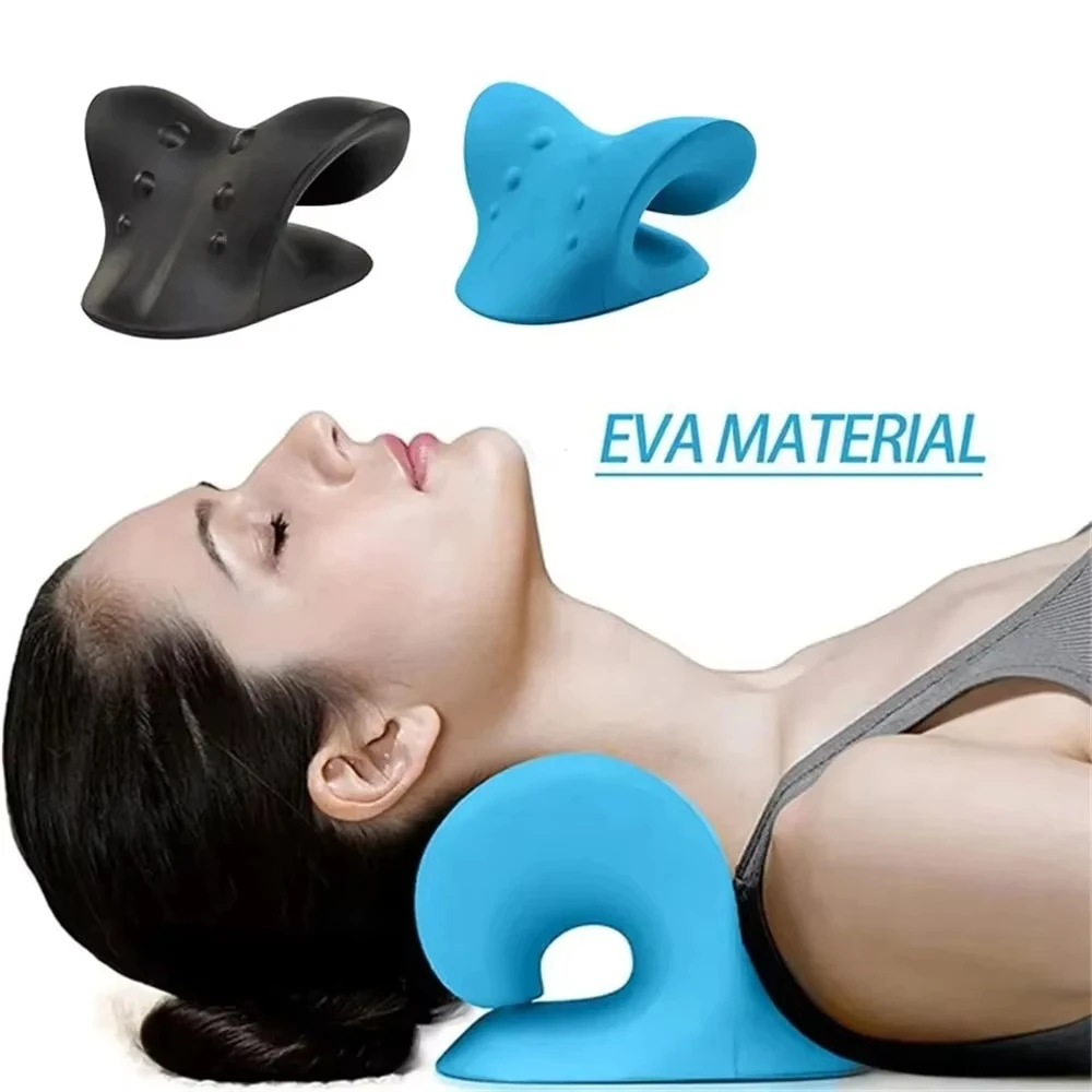 Neck Shoulder Stretcher Relaxer Cervical Chiropractic Traction Device Pillow For Side Back Stomach Sleeper Remedial Pillows