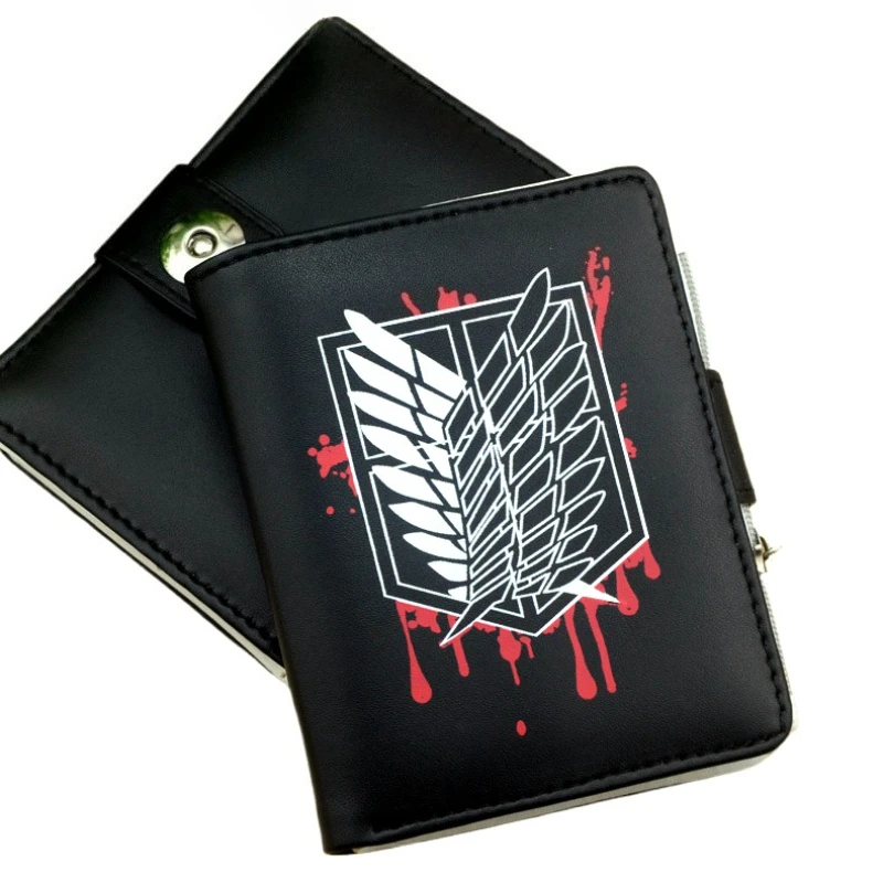 Anime AOT Kurze Geldbörse Bifold PU-Leder Geldbörse mit Münzfach als Geschenk – Detail 7