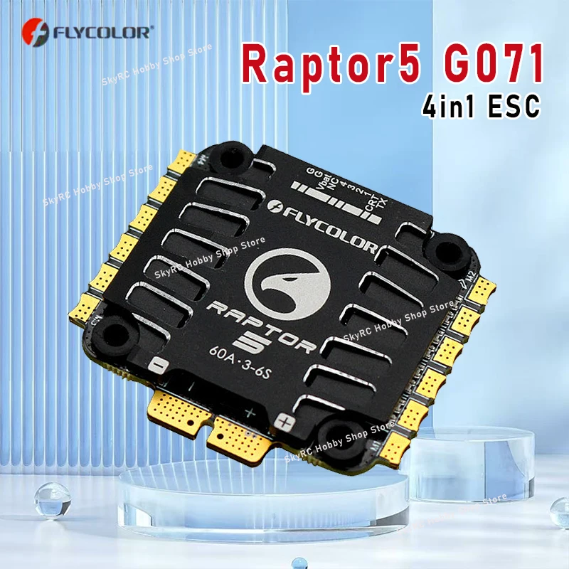

FLYCOLOR Raptor5 4in1 ESC 60A/45A - 3-6S PWM 128K G071 V5 30X30mm for FPV Drone Freestyle Flight Controller Stack DIY