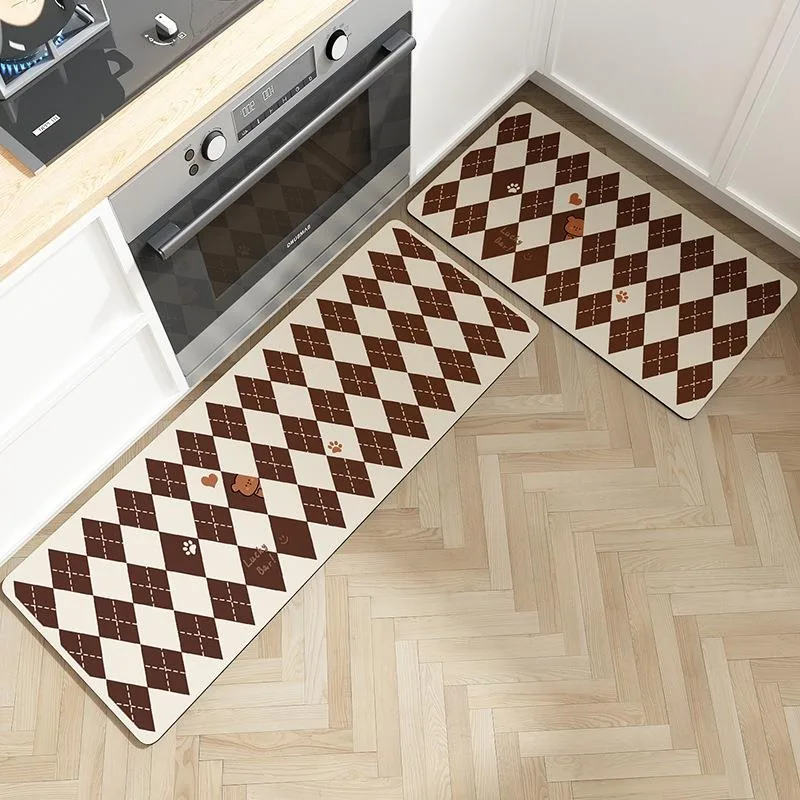 

Кухонный ковер Нескользящий маслостойкий водонепроницаемый кухонный напольный коврик с геометрическим узором, длинная полоска, кухонный коврик Tapis De Kitchen