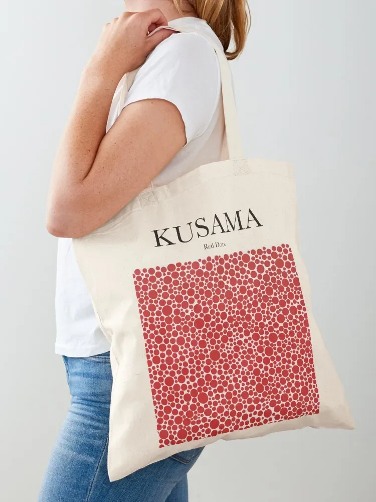 

Kusama - Red Dots Tote Bag Large bags for women custom canvas bag canvas shopping bag tote bags cloth bags
