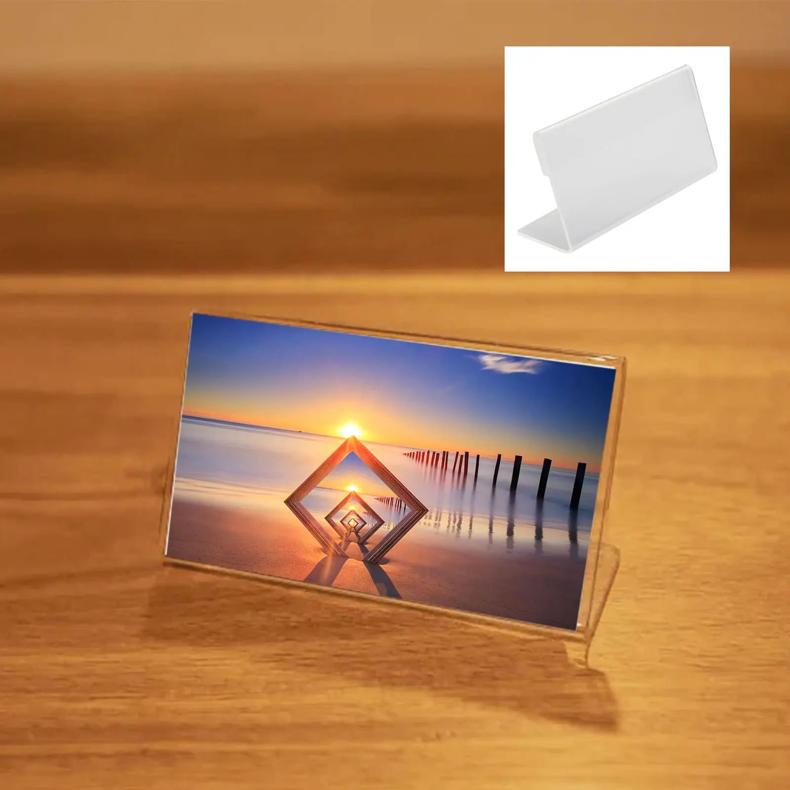 Acrylic Counter Label Label Stand Price Shop Sign Stand Transparent 10/15pcs 4*10cm Acrylic 4*10cm Acrylic 4*10cm