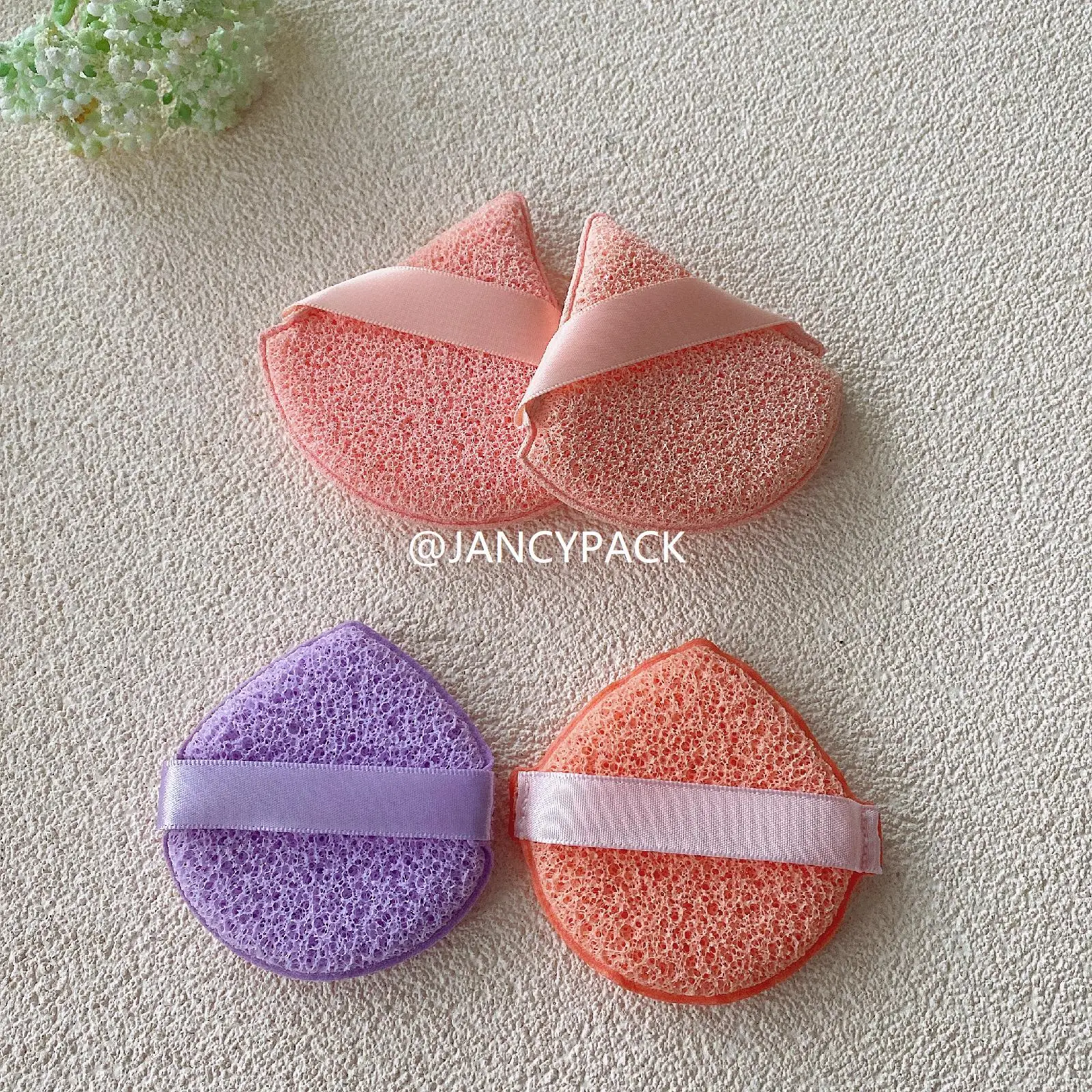 10 SZT. Trójkątnych/Grotówkowych Gąbek Konjac do Mycia Twarzy, Miękkie Gąbki do Demakijażu, Gąbki do Oczyszczania Twarzy, Podkładki do Mycia Twarzy