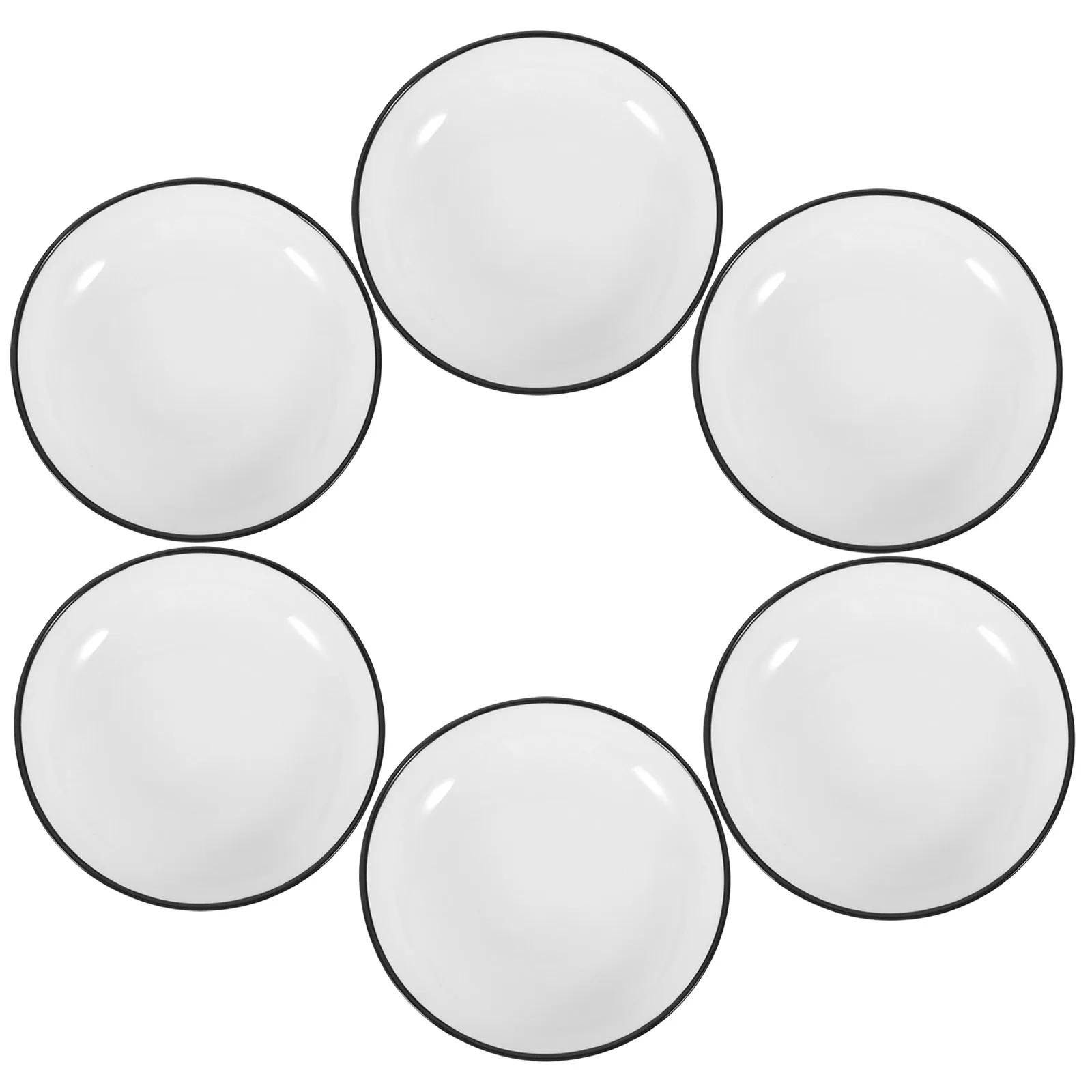 

6 шт. керамические миски для соуса, простые, полезные, надежные кухонные хлопья, рисовый салат, длительное время сервировки, легко чистится