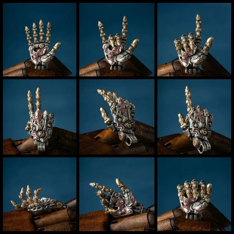 Punk-style robotic hand, a new original movable pendant small hanging decoration for stress relief desk ornaments.