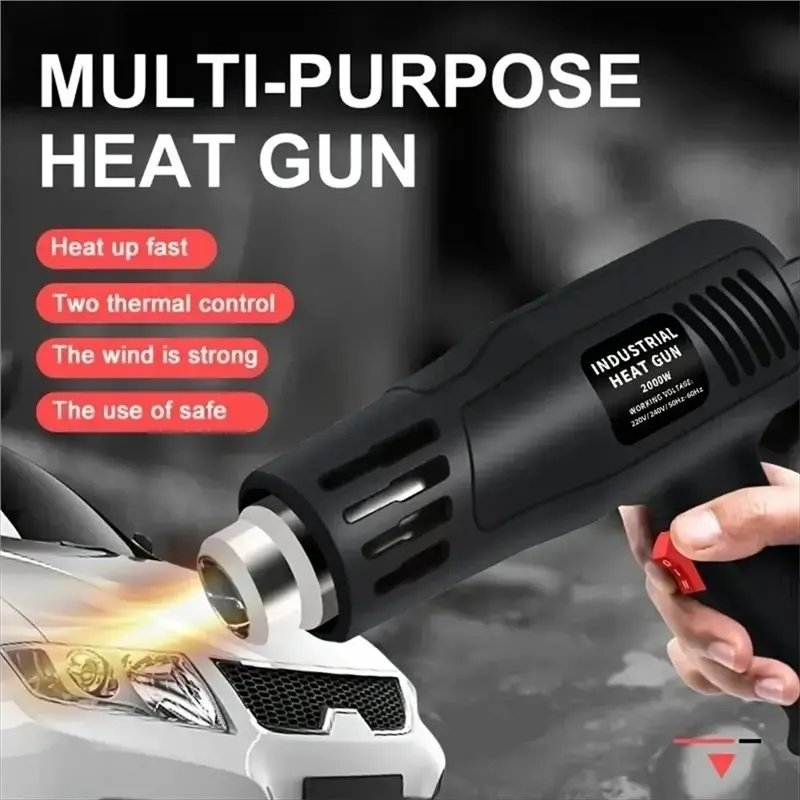 AB41-Automobile Film Baking Gun Tool Temperature Regulating Tool Automobile Film Baking Gun Tool EU Plug