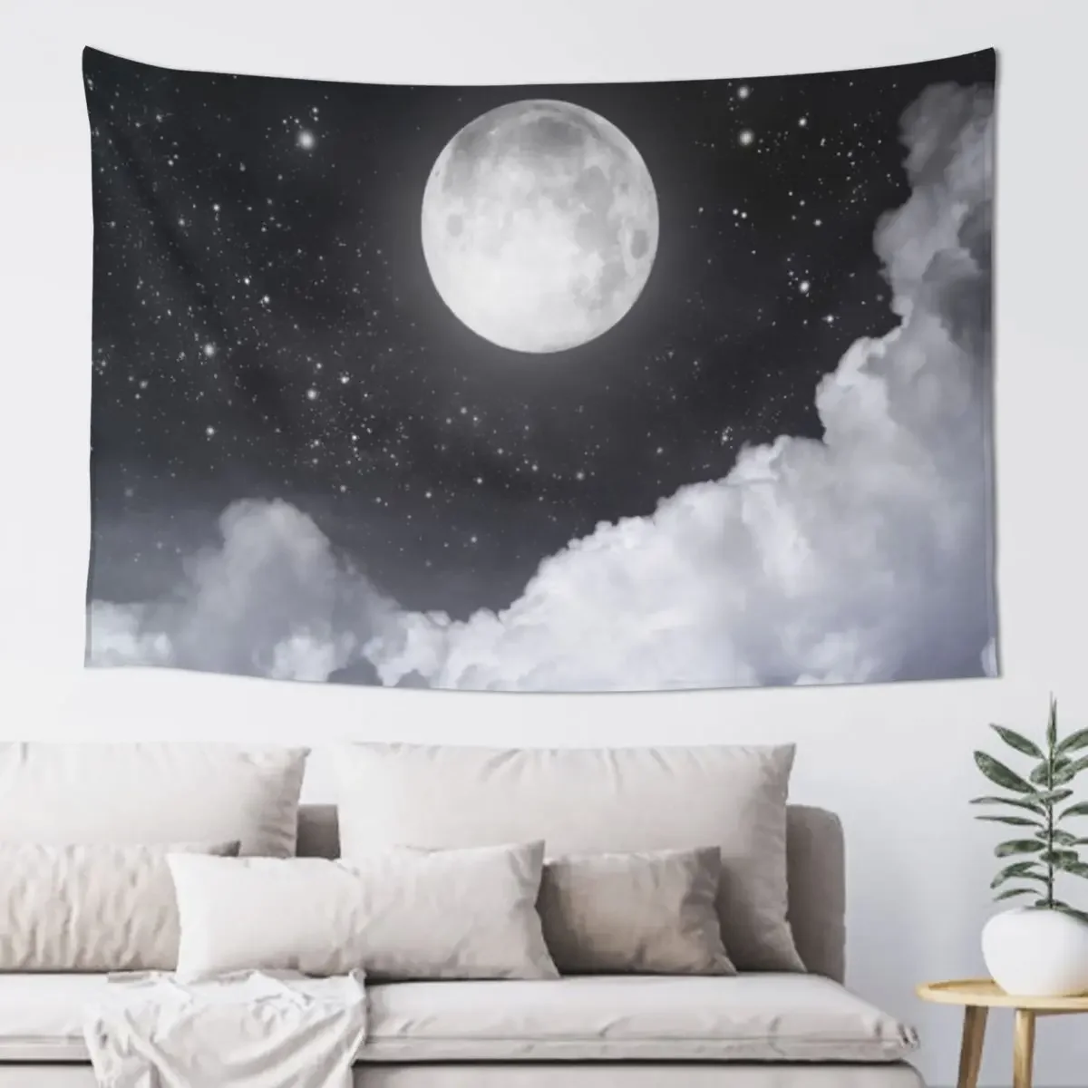 

Touch of the moon II Tapestry Room Ornaments Decor For Room Kawaii Room Decor Tapestry