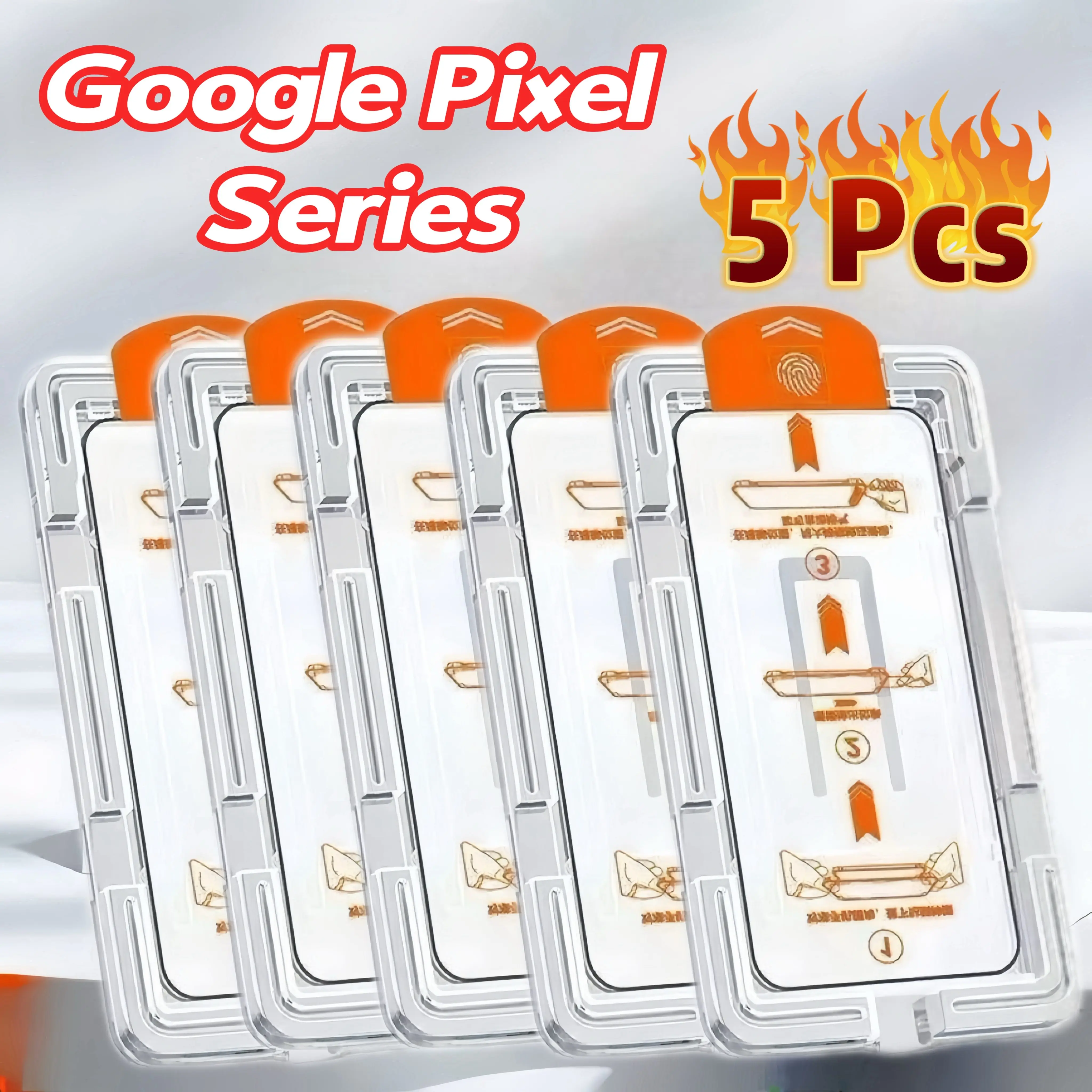 

5Pcs For Google Pixel 10 9 9a Pro XL 8A 8 5G 7 Pro 7A Screen Protector Fingerprint Toughened Glass No Dust Bubbles Easy Install