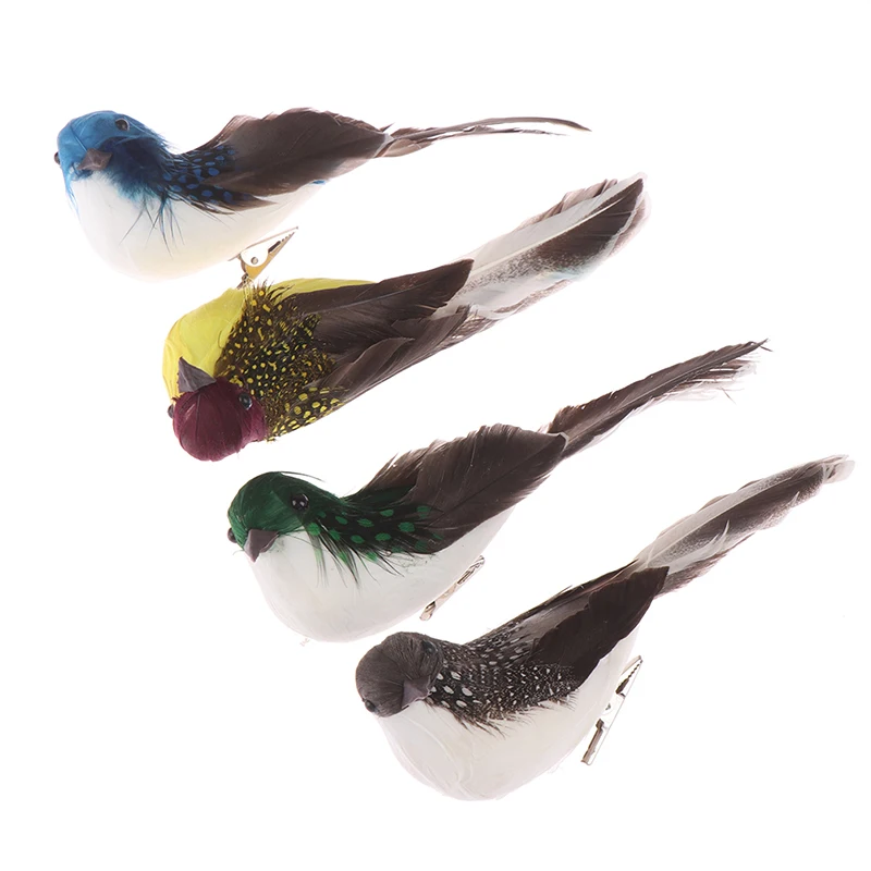 1Pc 3D Fake Craft Birds Artificial Foam Feathers Birds Home Garden Wedding  Birthday Party  Home Decor Fake Sparrow