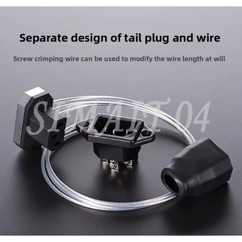 90° Ultra Thin C14 Male to C13 Female Extension Power Cord 3-Hole for Computer Server