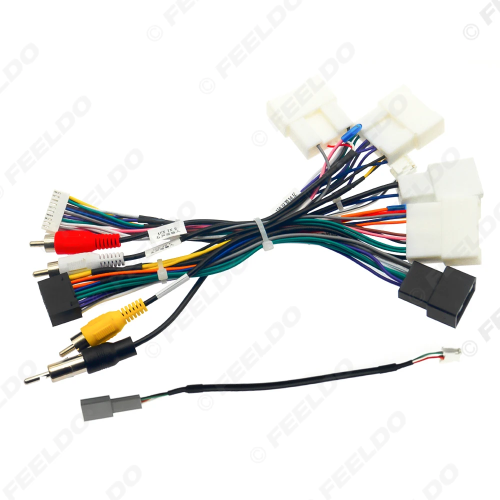 FEELDO Car 16pin Power Cord Wiring Harness Adapter For Prado/Highlander/Harrier/Corolla Cross/Frontlander Installation Head Unit