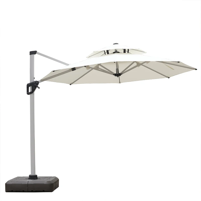 Garden umbrella Outdoor leisure terrace Outdoor balcony Striped round umbrella Beach outdoor parasol