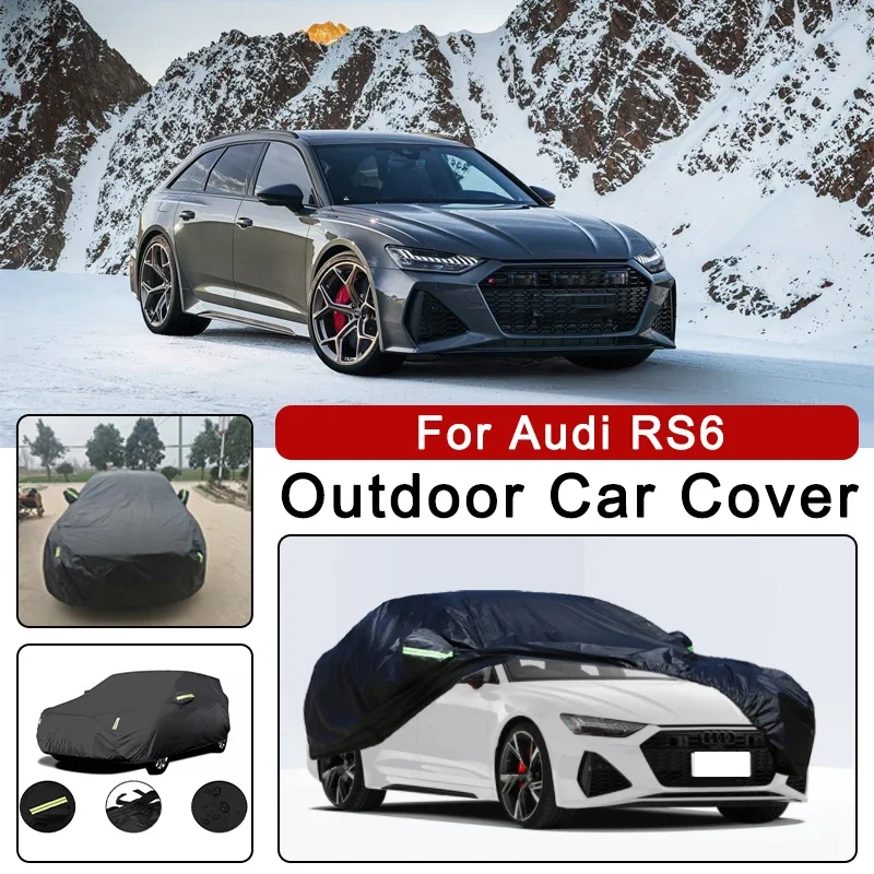 

Outdoor Car Cover Waterproof Dustproof UV Sun Protection, Full Car Protector Exterior Accessories For Audi RS6 C5 C6 C7 C8