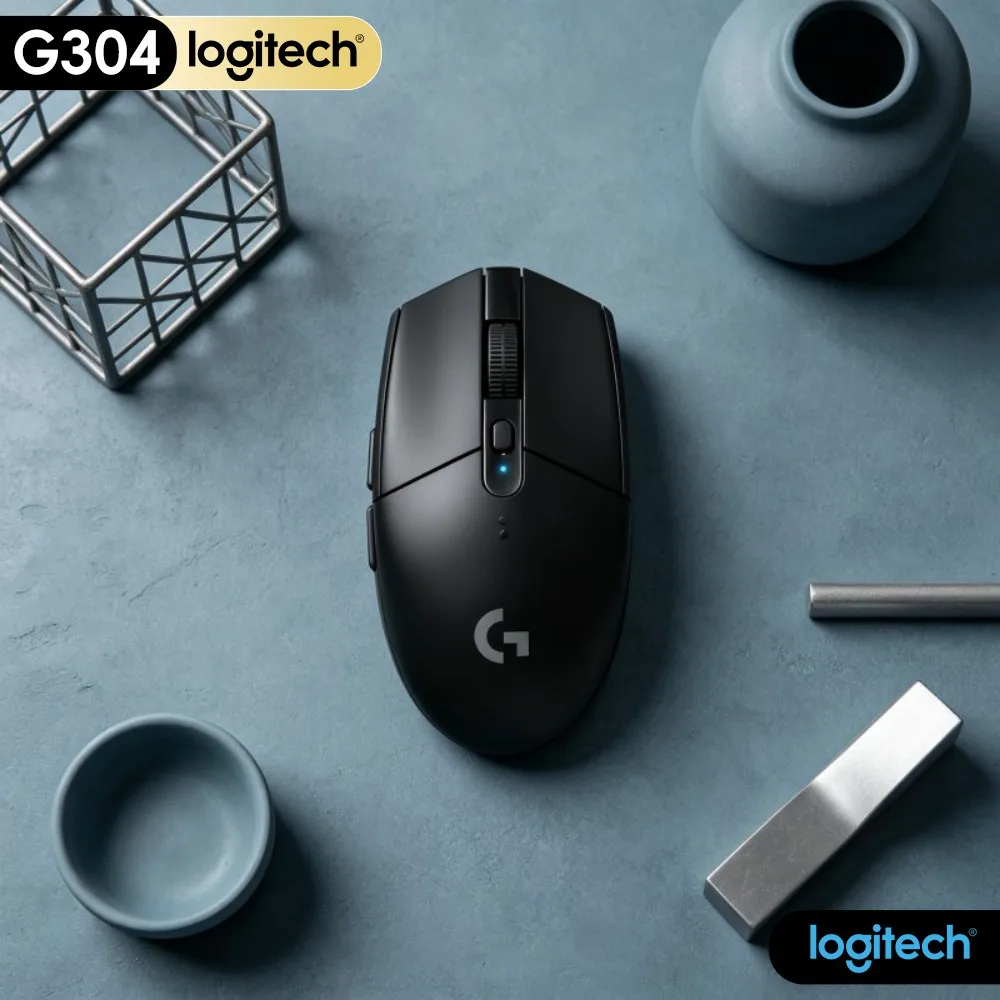 Logitech G304 LIGHTSPEED Wireless Gaming Mouse Well‑Balanced Shape Not Too Big Fit Average Adult Hand Size Gamer