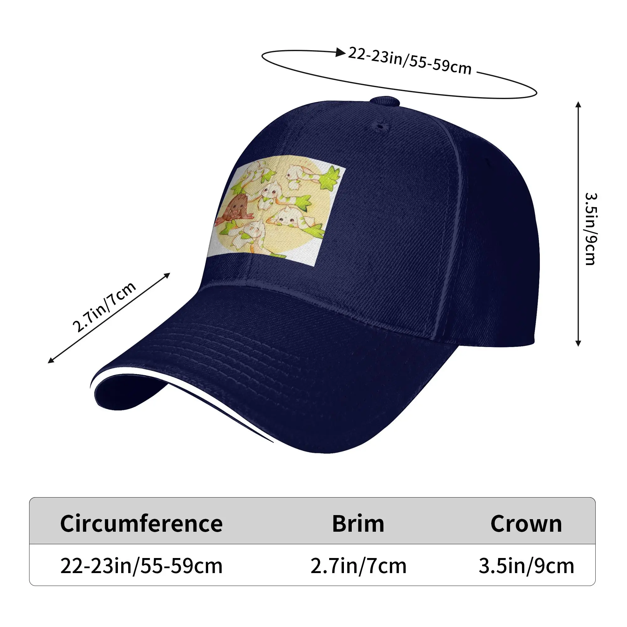 Terriermon Lopmon Cap Casual Baseball Caps Adjustable Hat Hip Hop Summer Unisex Baseball Hats Customizable
