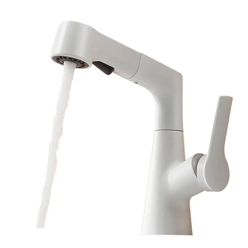 

360° Pull-out faucet washbasin household hot and cold faucet toilet Custom colors