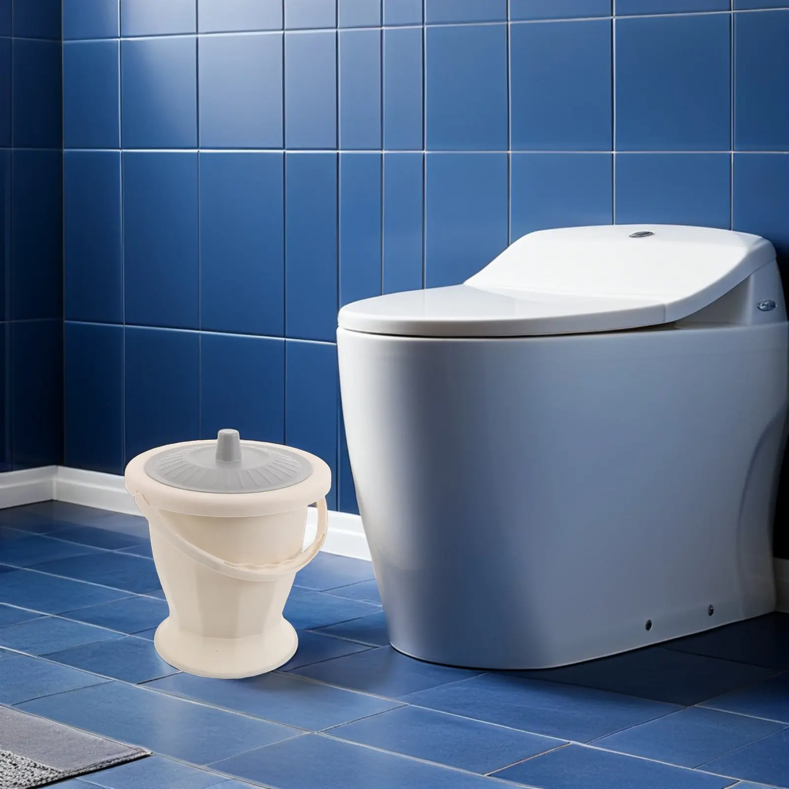 

Портативный пластиковый туалет-горшок для дома и путешествий, переносной, для кемпинга, ухода за лежачими больными