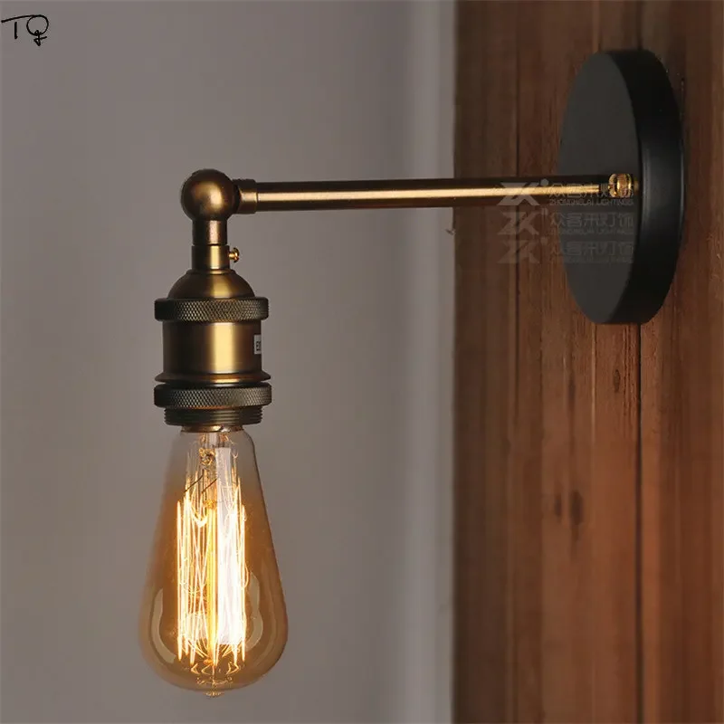 American Retro Vintage Wall Lamp Industrial Led E27 Indoor Lighting Home Decor Loft Cafe Resturant Living Room Kitchen Bar 220V