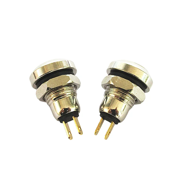 Touch foot gold-plated/silver plated 8mm small miniature circular waterproof metal self resetting button switch