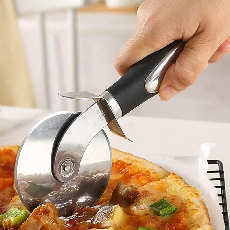 Family Pizza Cutter Set, 7.9 Inch with Thumb Guard, High Quality & Durable, Enjoy Cooking with Love, Gift for Pizza Lovers
