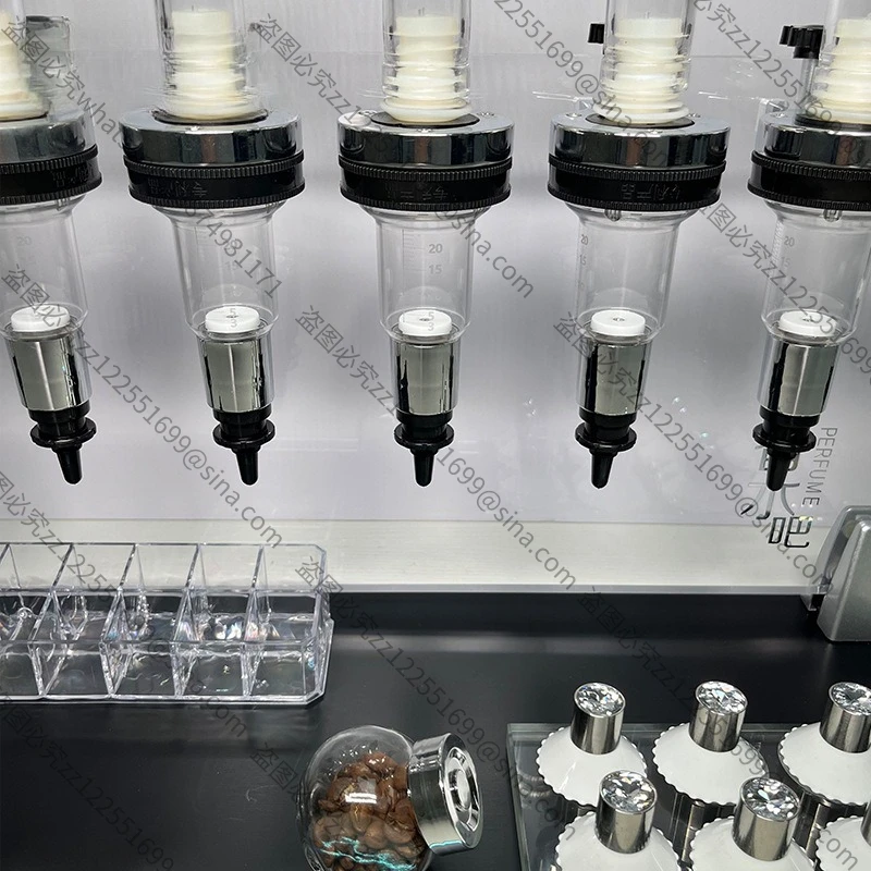 Suitable for Bulk Perfume Bar 6 Pump 375ml Dispenser, Perfume Display Stand Set