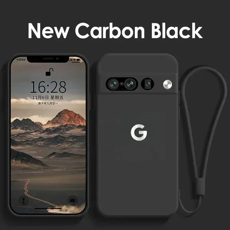 

Официальный жидкий силиконовый чехол для Magsafe для Google Pixel 10 Pro XL 10A 9 8 7 6A, мягкий противоударный защитный чехол с ремешком против потери