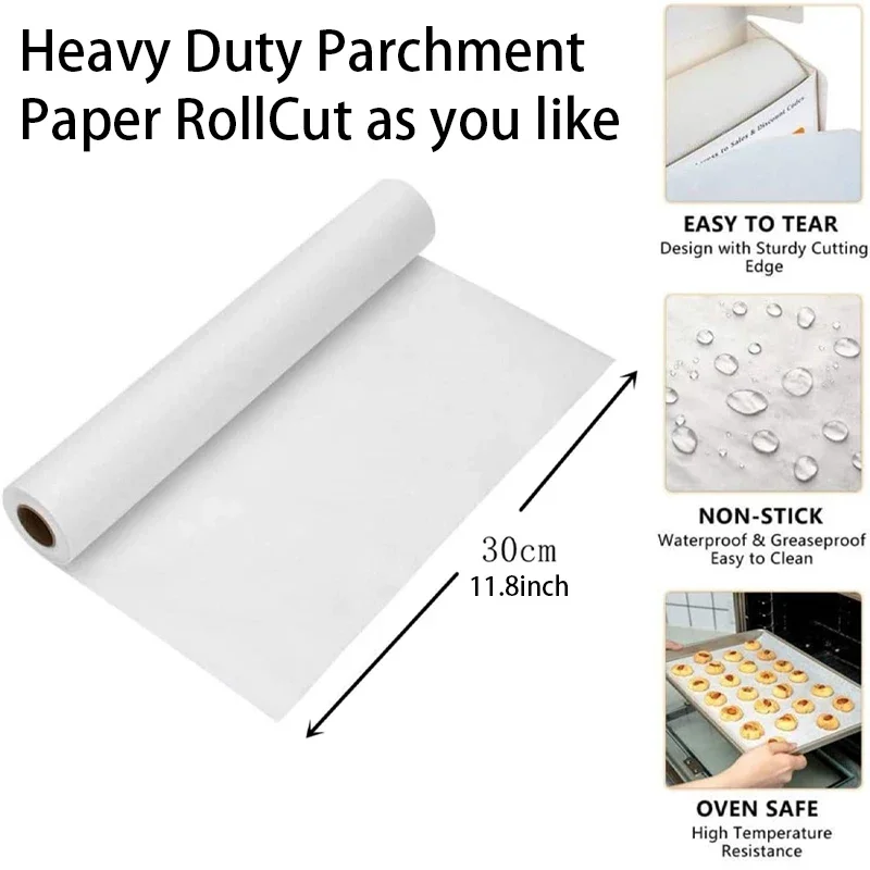 Food Grade Silicone Oil Paper Baking Home Packaging Paper Heat-resistant Kitchen Oven Oil Proof Paper Meat Baking