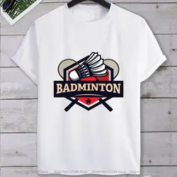 Badminton T-shirt for  Men Women Summer Short-sleev  Sport White T Shirt Tops Y2k Tshirt Men Clothing Streetwear Kawaii Clothes