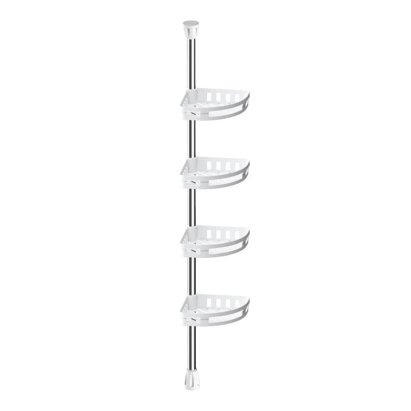 Bathroom rack bathroom indomitable stainless steel rotatable non-perforated triangle retractable storage rack