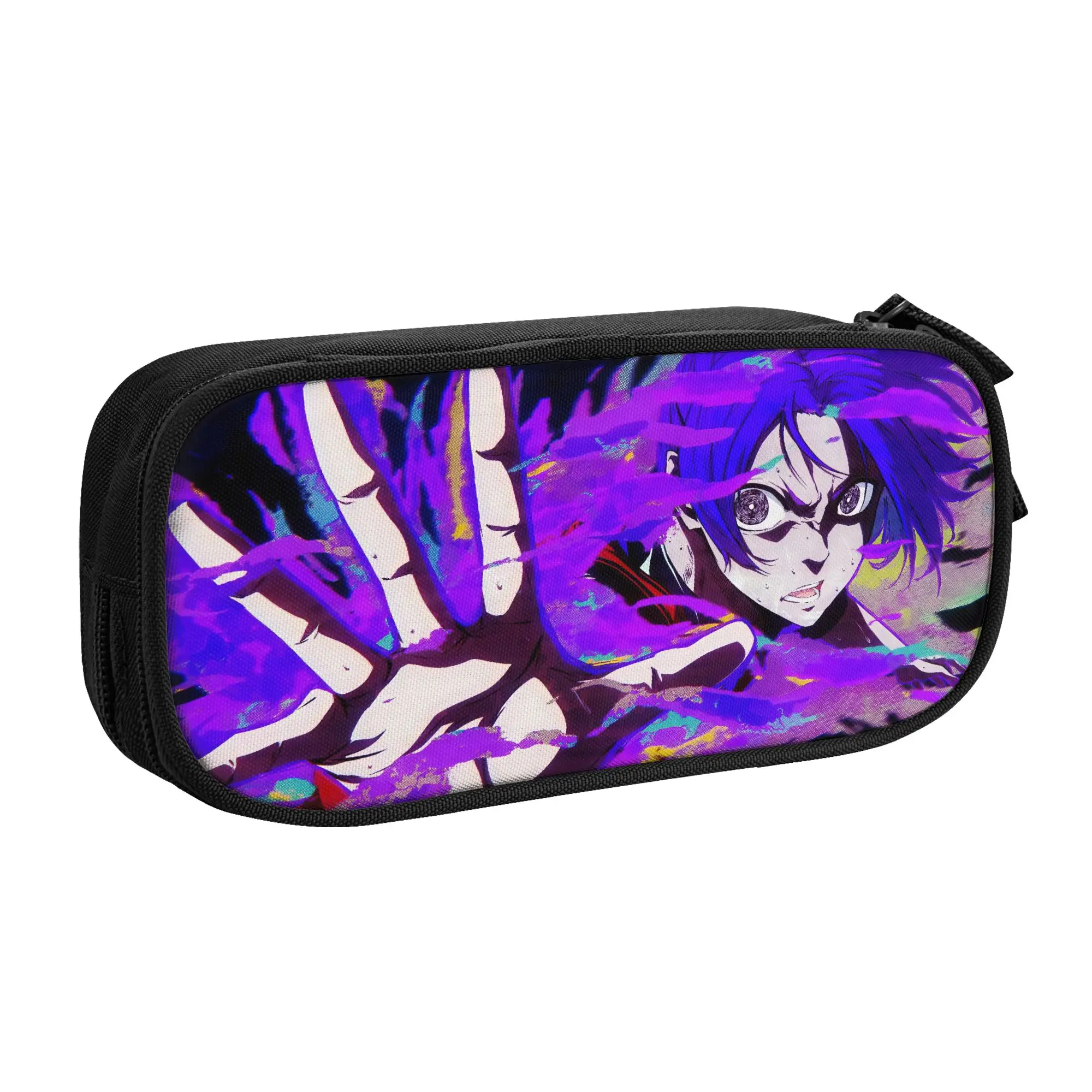 

Очаровательные пеналы для карандашей с аниме-принтом Blue Lock, большая сумка-органайзер для школьных принадлежностей на молнии для студентов