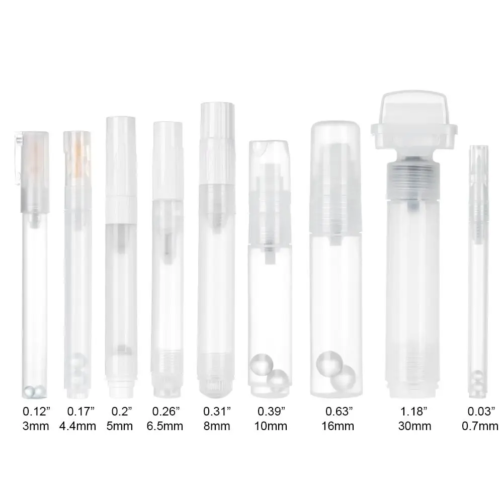 페인트 펜 액세서리 낙서 펜 0.7/3/4.4/5/6.5/8/10/16/30mm 빈 펜 막대 플라스틱 액체 분필 마커 펜 튜브