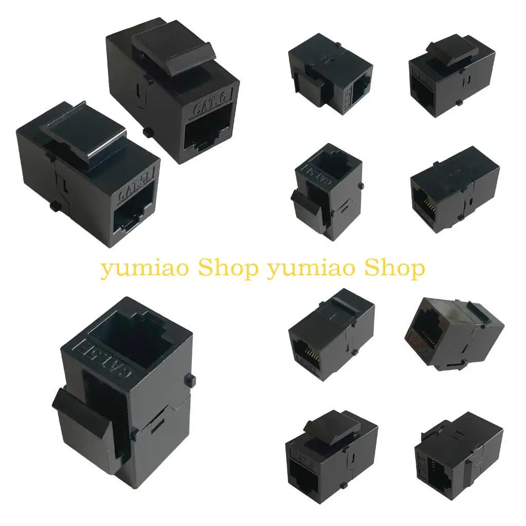 

587B 10Pieces RJ45 Connector CAT6 CAT5E Modules Information Socket Computer Outlet Cable Adapter Ethernet Keystone