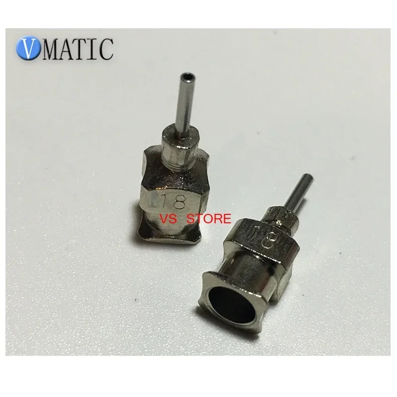 Free Shipping High Precision All Metal Tips 18G 1/4 Inch Blunt Stainless Steel 12Pcs Dispensing Syringe Needle Tips