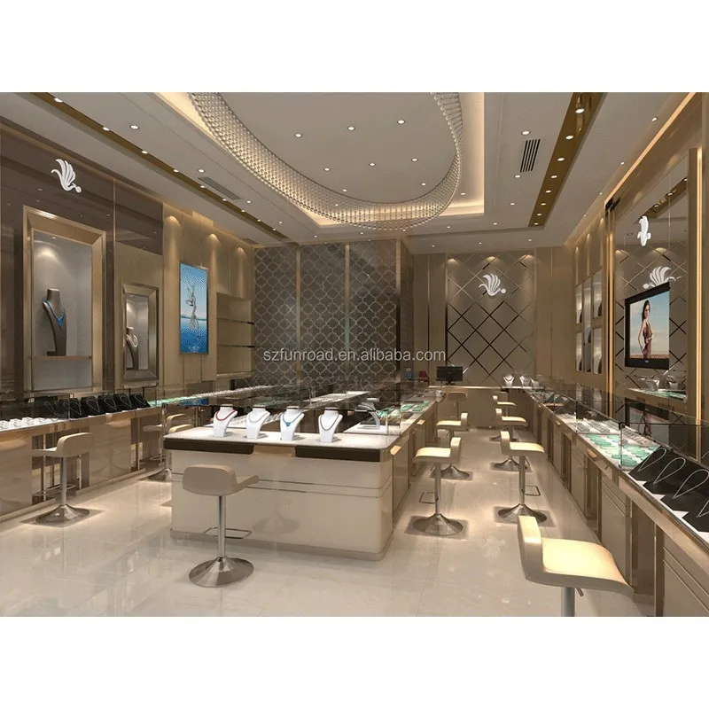 

Custom. modern jewellery shop display showcase retail jewelry store layout shop interior design display counter