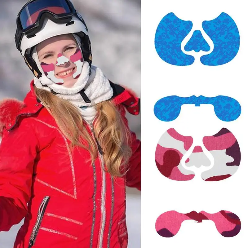 Heated Face Pad Set Of 2 Winter Skiing Patch Anti-Freeze Winter Skiing Patch Warm Sunscreen Patch Waterproof For Skiing Sports