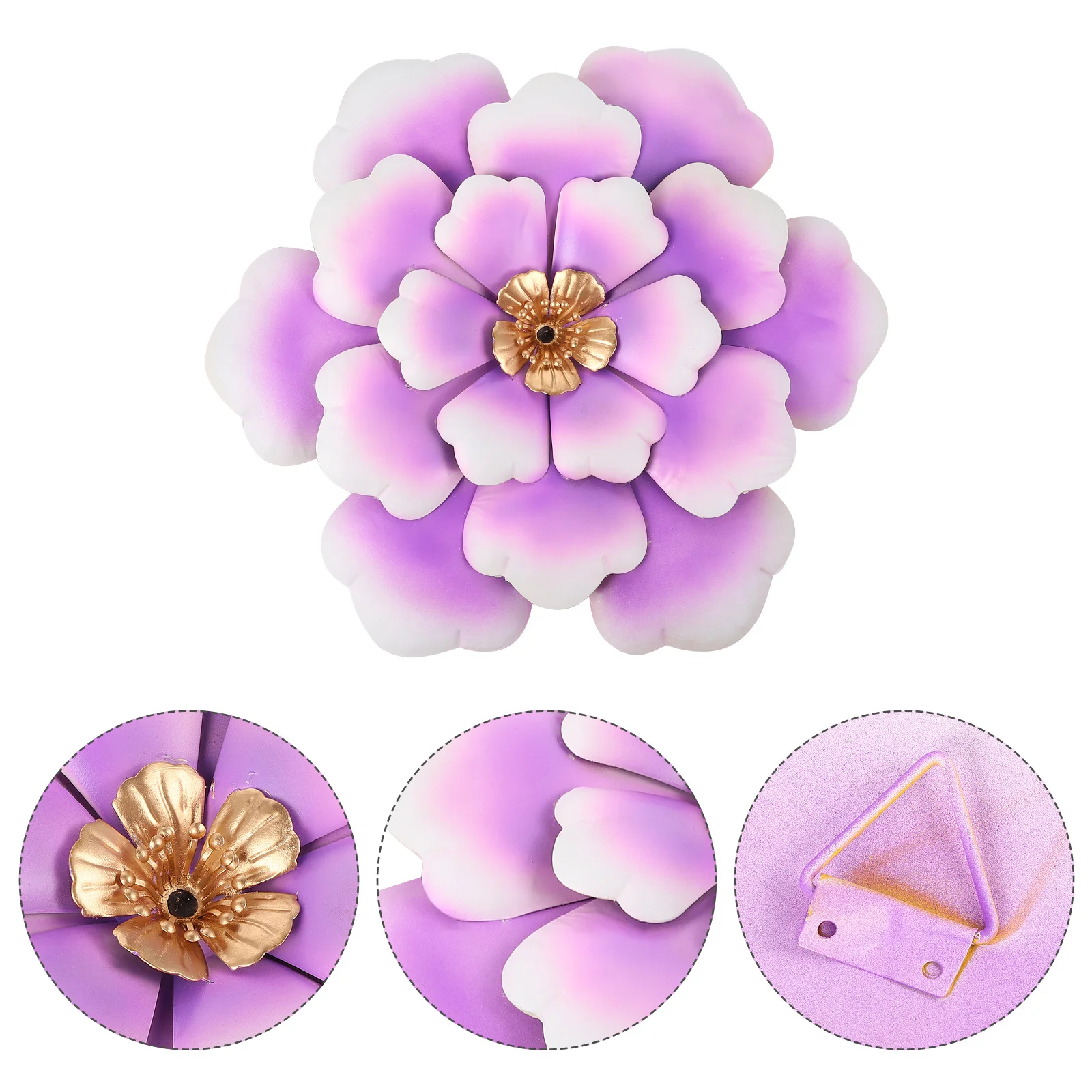 

Rustic Iron Flower Wall Art Decor Hanging Metal Pendant for Indoor Outdoor Home Office Hotel Wall Decoration Living Room Decor