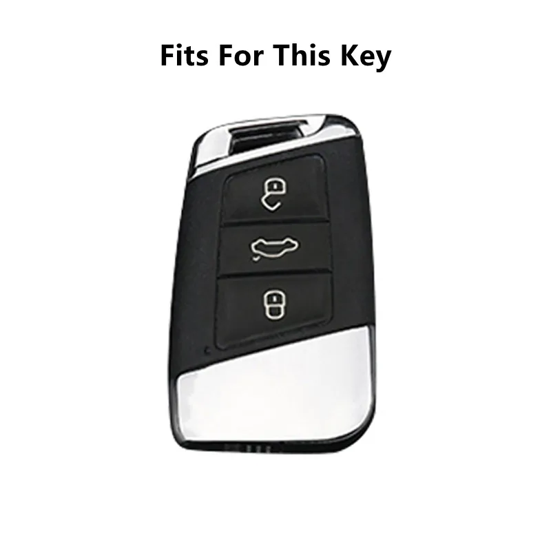 New Zinc Alloy Remote Key Case Cover For Volkswagen VW Magotan Passat B8 Golf For Skoda Superb With Keychain Car Accessories