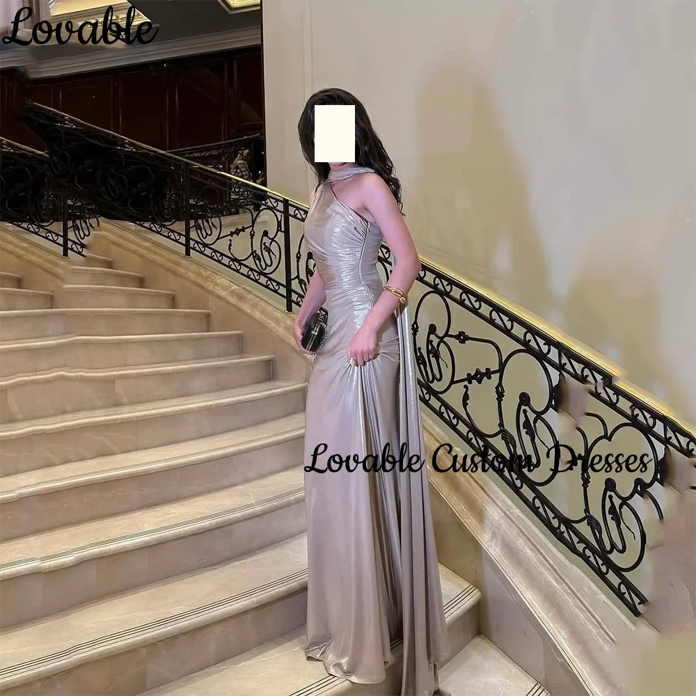 

Customized فساتين للمناسبات الخاصة One-Shoulder Ruffle A-Line Wedding Party Dress Zipper Up Sleeveless Zipper Up Birthday Dresse