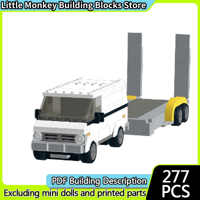 

City Car Model MOC Building Bricks Classic Car Transporter Van Modular Technology Children Holiday Gifts Assemble Toys Suit