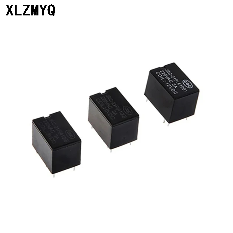 10pcs JRC-21F 4100 For DC Mini Power Relay 6 Pin PCB Mount Circuit Board Relays DC 3V 5V 9V 12V Relay Switch DIY Electronic Kit